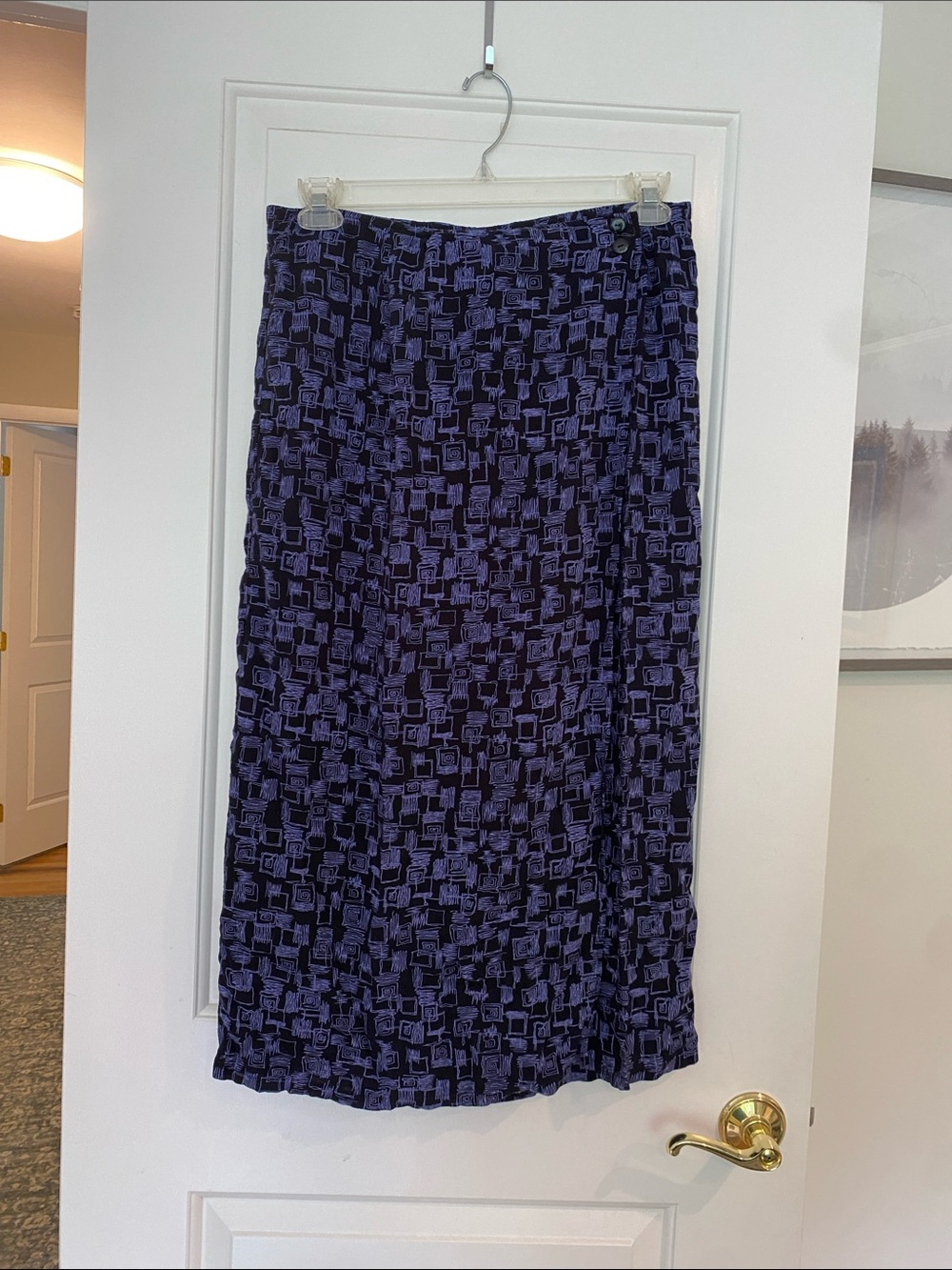 Sag Harbor Purple Geometric Skirt